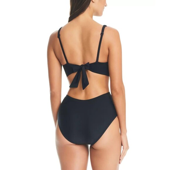 Bar III Women's Tell Me About It Studded Monokini side cut One-Piece Swimsuit L - Picture 4 of 10